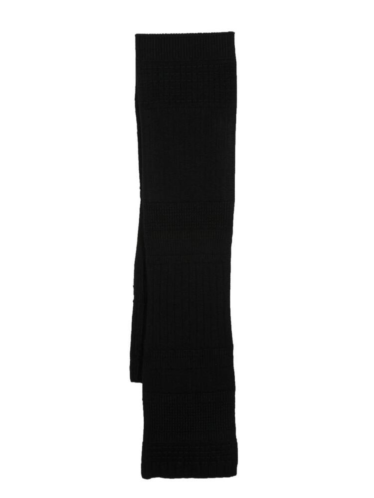 Barrie stripe-print knit scarf - Black Cover