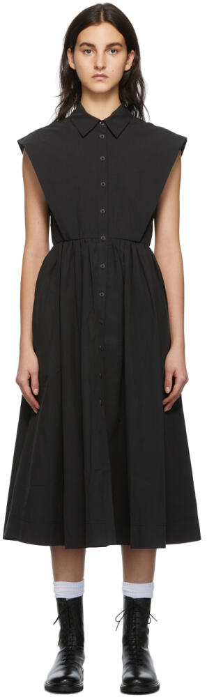 CO Black Sleeveless Placket Dress Cover