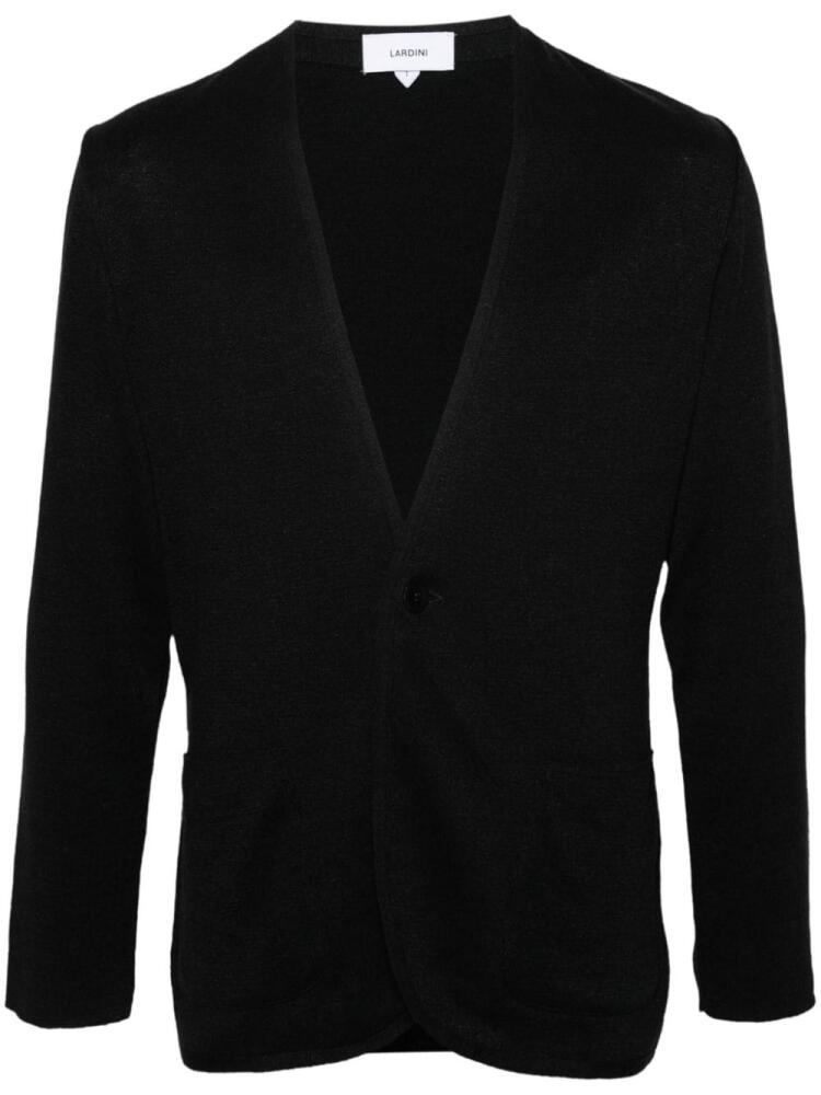 Lardini V-neck single-button cardigan - Black Cover