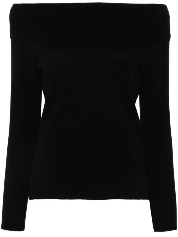 Allude off-shoulder sweater - Black Cover