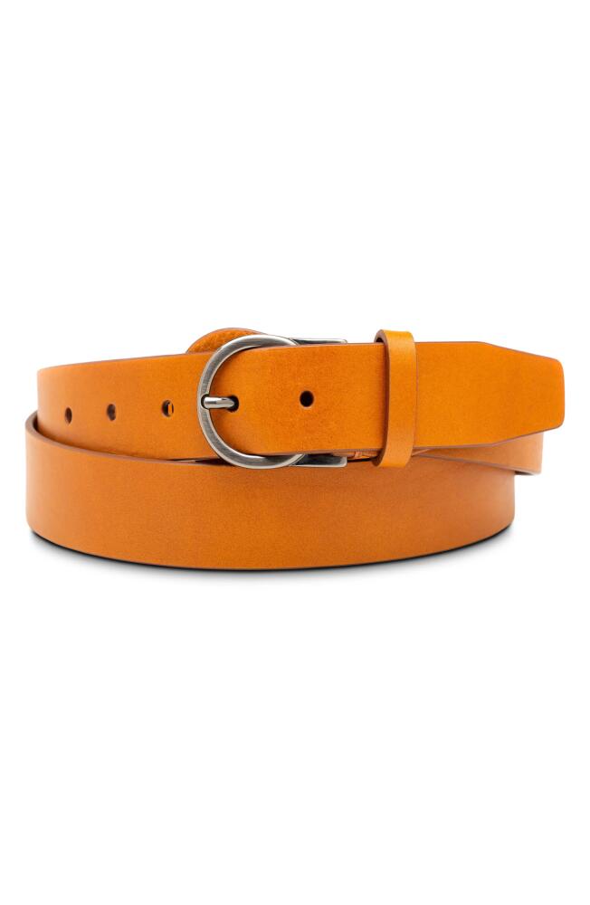 Bosca Sarno Leather Belt in Saddle Cover