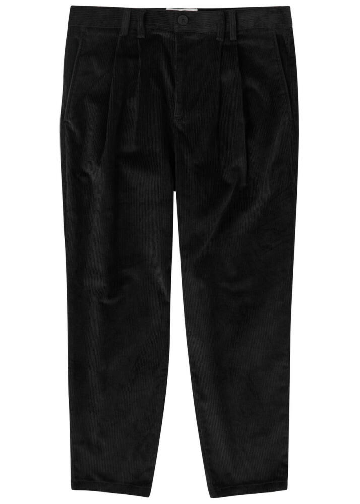 Wax London Raleigh Tapered-leg Corduroy Trousers - Black Cover