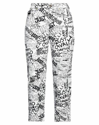 Just Cavalli Woman Jeans White Cotton, Elastane Cover