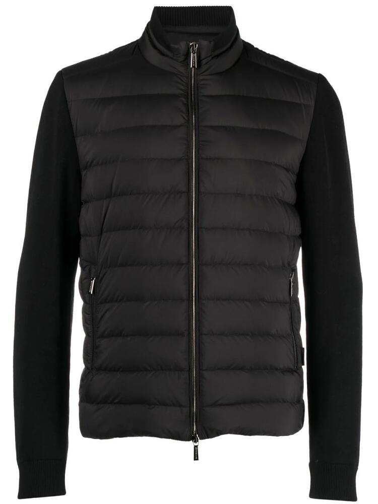 Moorer padded zip-up down gilet - Black Cover