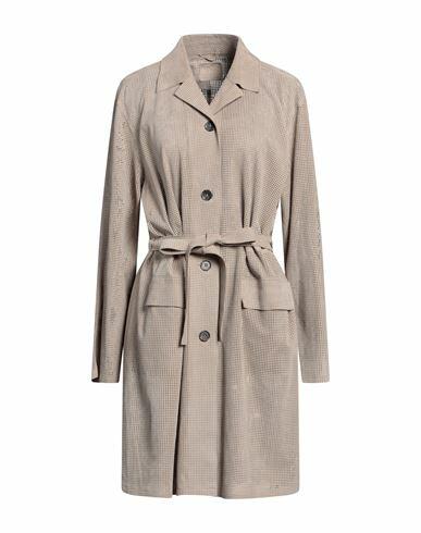 Desa 1972 Woman Overcoat & Trench Coat Beige Soft Leather Cover