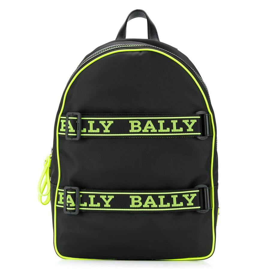 Bally Black Mens Logo-tape Buckle-detail Backpack Cover