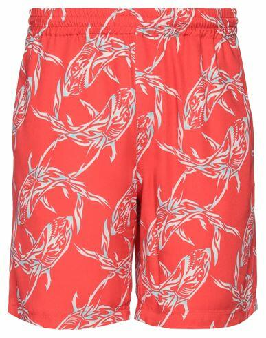 Msgm Man Shorts & Bermuda Shorts Coral Viscose Cover