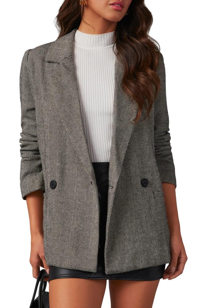 VICI Collection Downtown Oversize Herringbone Blazer in Black/Grey Cover