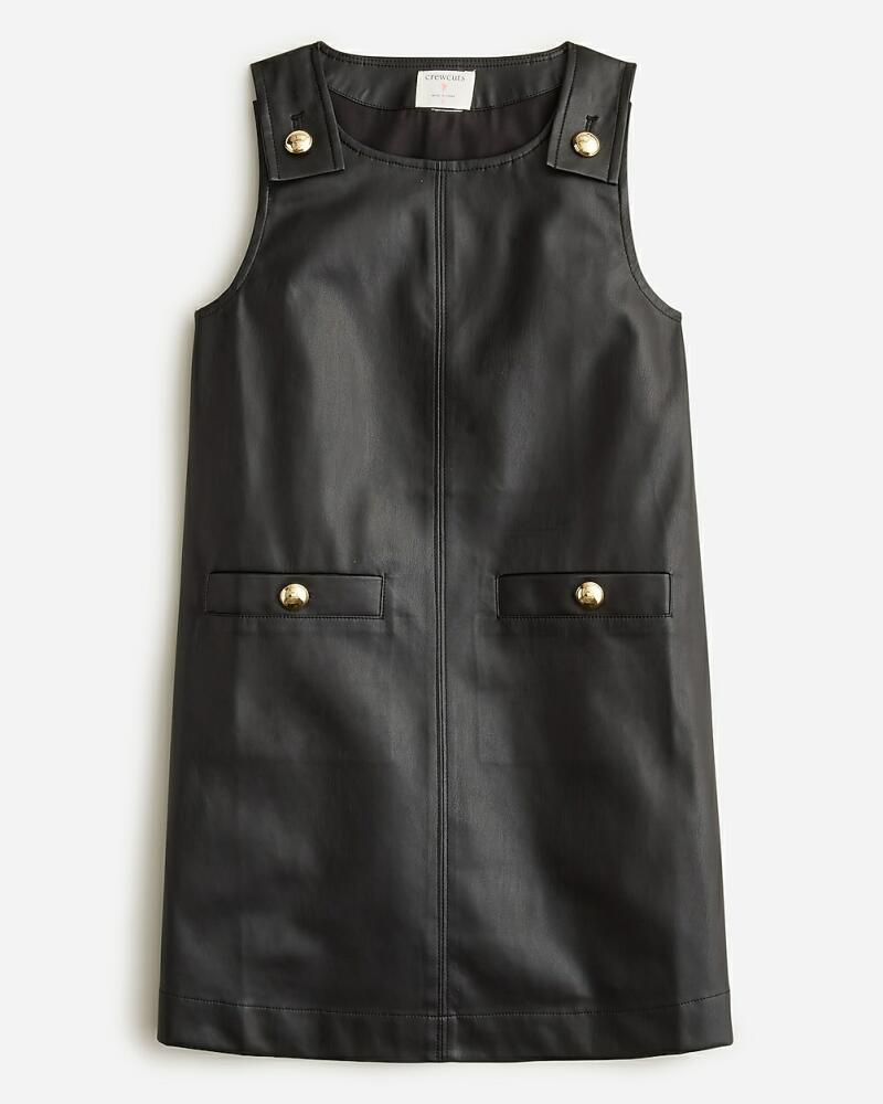 J.Crew Girls' button-strap dress in faux leather Cover