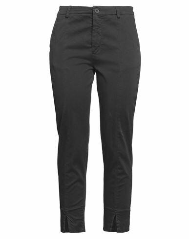 Virna Drò Woman Pants Black Cotton, Elastane Cover