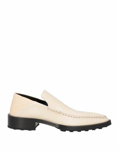 Jil Sander Woman Loafers Beige Leather Cover