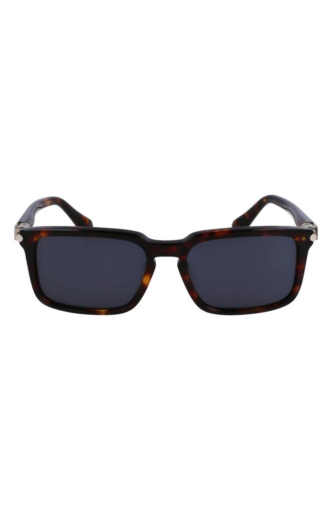 FERRAGAMO Gancini Evolution 56mm Rectangular Sunglasses in Dark Tortoise Cover