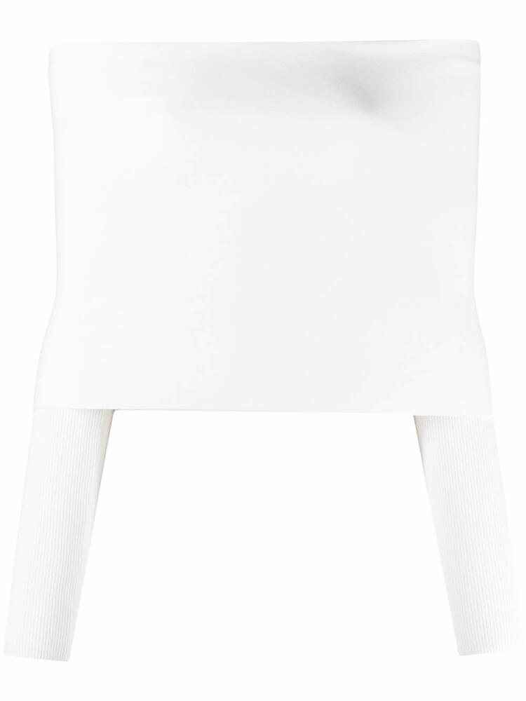 AMBUSH bandeau off-the-shoulder blouse - White Cover