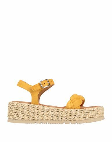 Unisa Woman Espadrilles Yellow Leather Cover