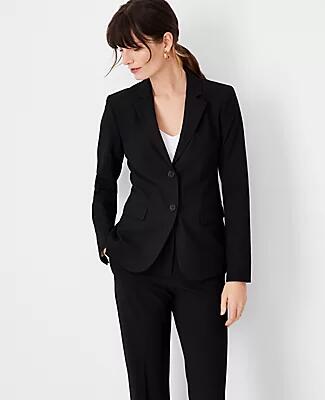 Ann Taylor The Notched Two Button Blazer in Seasonless Stretch Cover