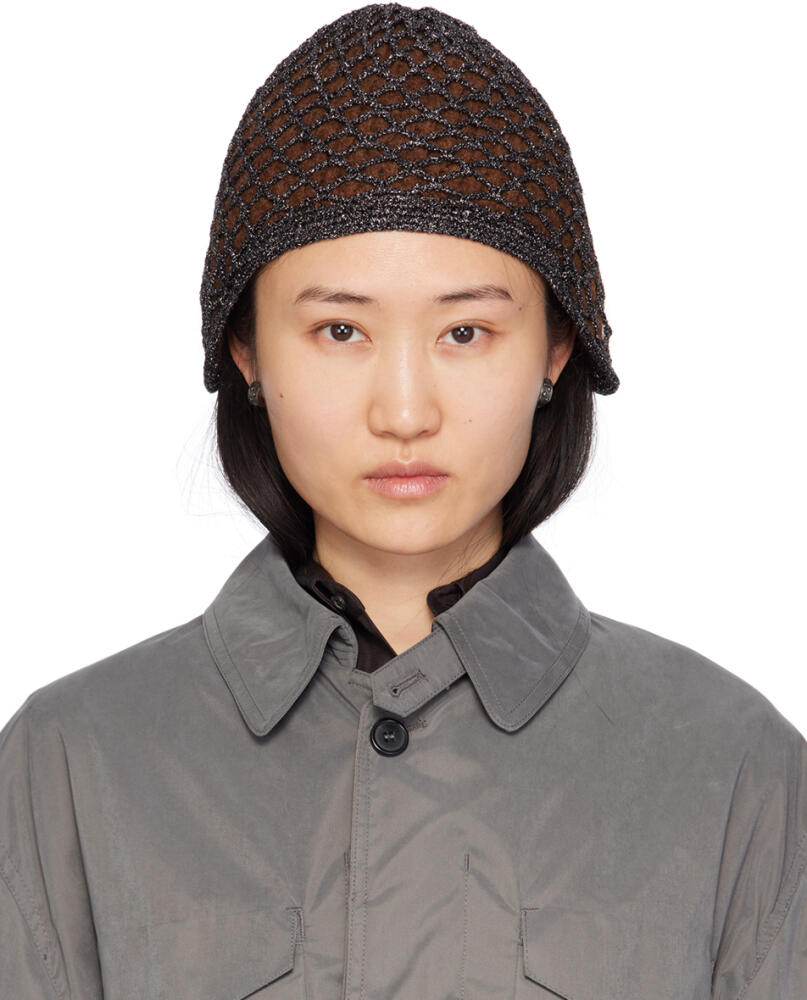 Maison Margiela Black Handmade Lurex Beanie Cover