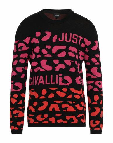 Just Cavalli Man Sweater Black Polyamide, Virgin Wool, Acrylic, Wool, Viscose Cover