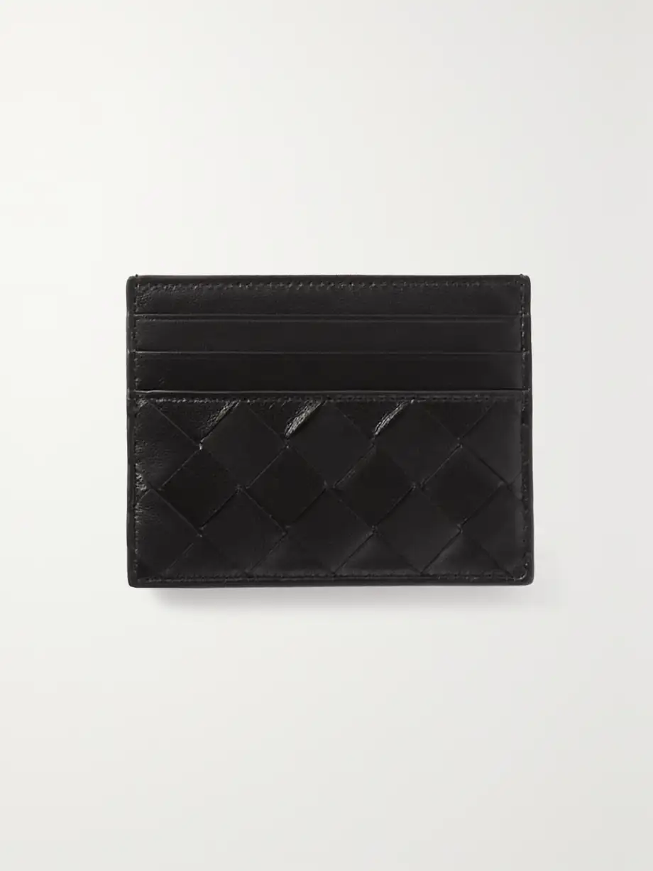 Bottega Veneta - Intrecciato Leather Cardholder - Black Cover