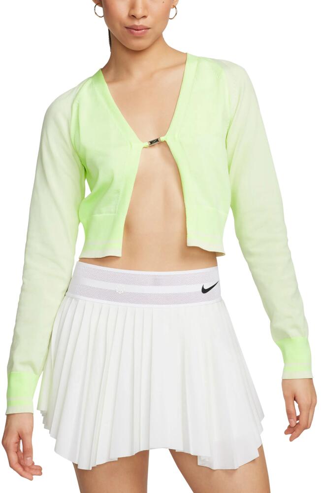 Nike Sportswear Crop Cardigan in Barely Volt/Sea Glass/Ivory Cover