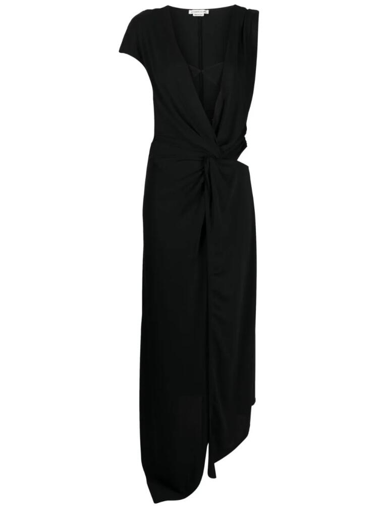 ALESSANDRO VIGILANTE asymmetric cut-out maxi dress - Black Cover