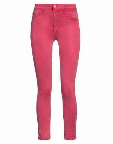 Cristinaeffe Woman Pants Fuchsia Tencel, Cotton, Elastane Cover