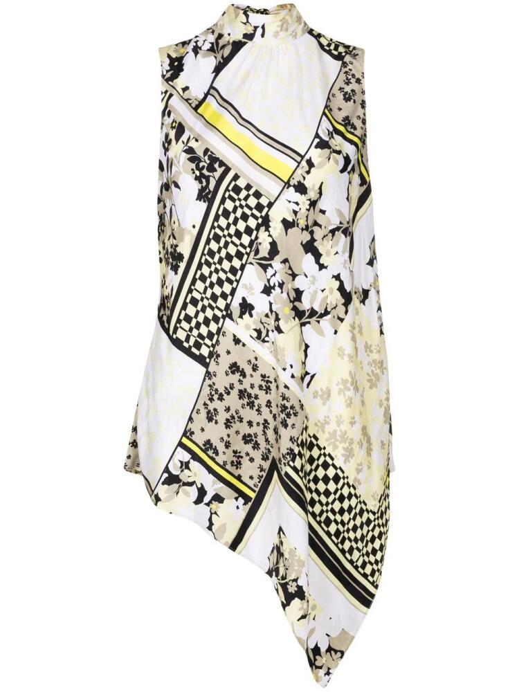 HUGO scarf-print sleeveless blouse - Multicolour Cover