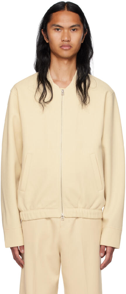 AMI Paris Beige Zipped Bomber Jacket Cover