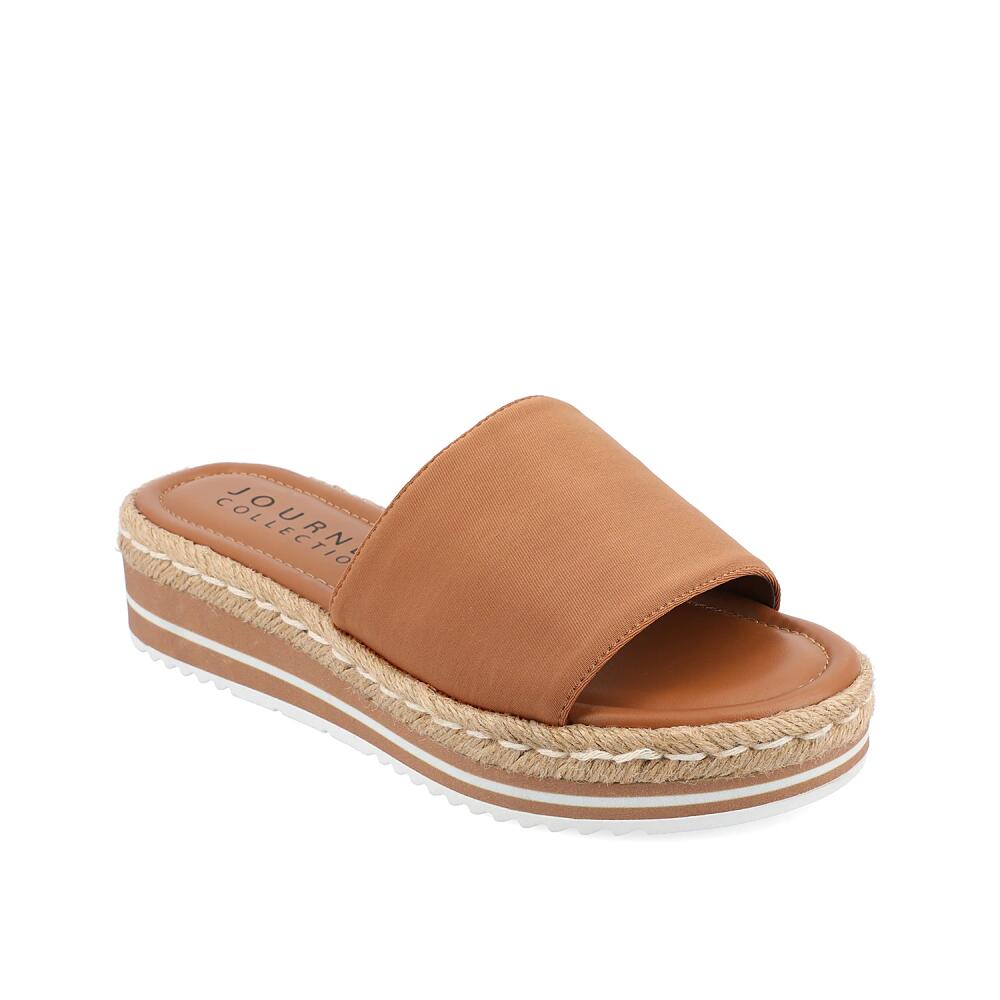 Journee Collection Rosey Slide Sandal | Women's | Light Brown Cover