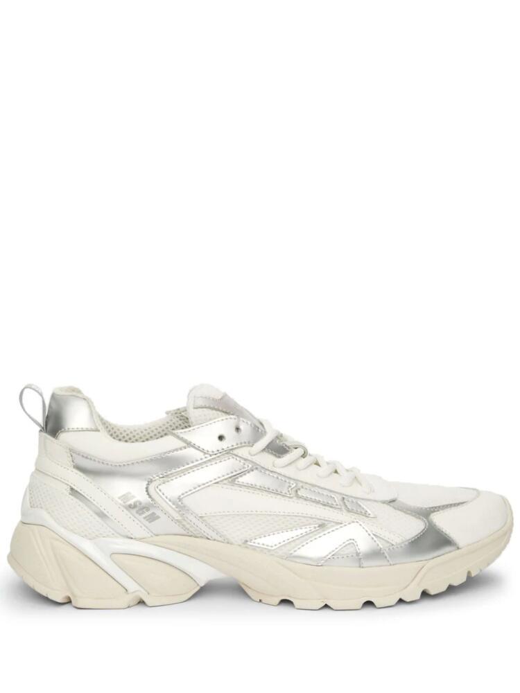 MSGM Vulcano distressed sneakers - White Cover