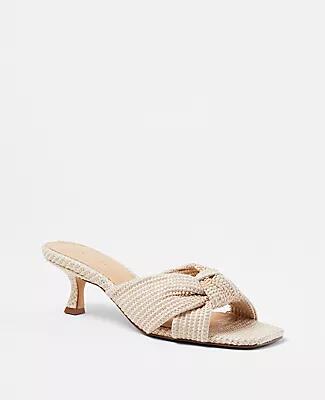 Ann Taylor Knotted Straw Sandals Cover