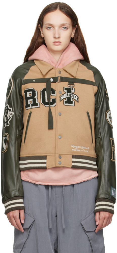 Reese Cooper Khaki Two Steps Forward Varsity Jacket Cover