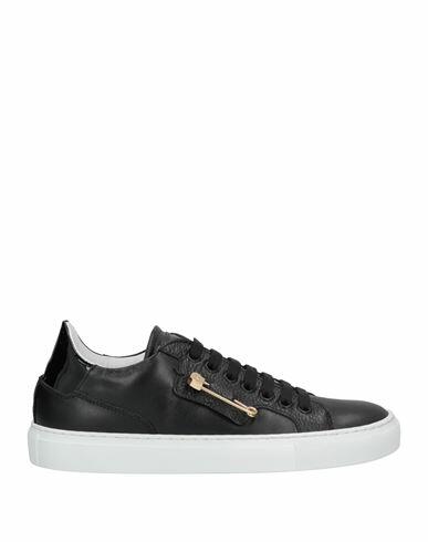 John Galliano Woman Sneakers Black Soft Leather Cover