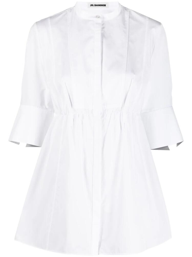 Jil Sander collarless cotton shirt - White Cover