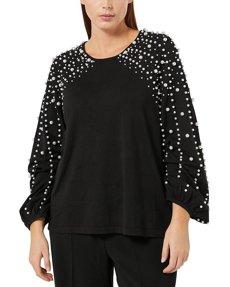 Marina Rinaldi Nelson Pearl Embellished Sweater Cover