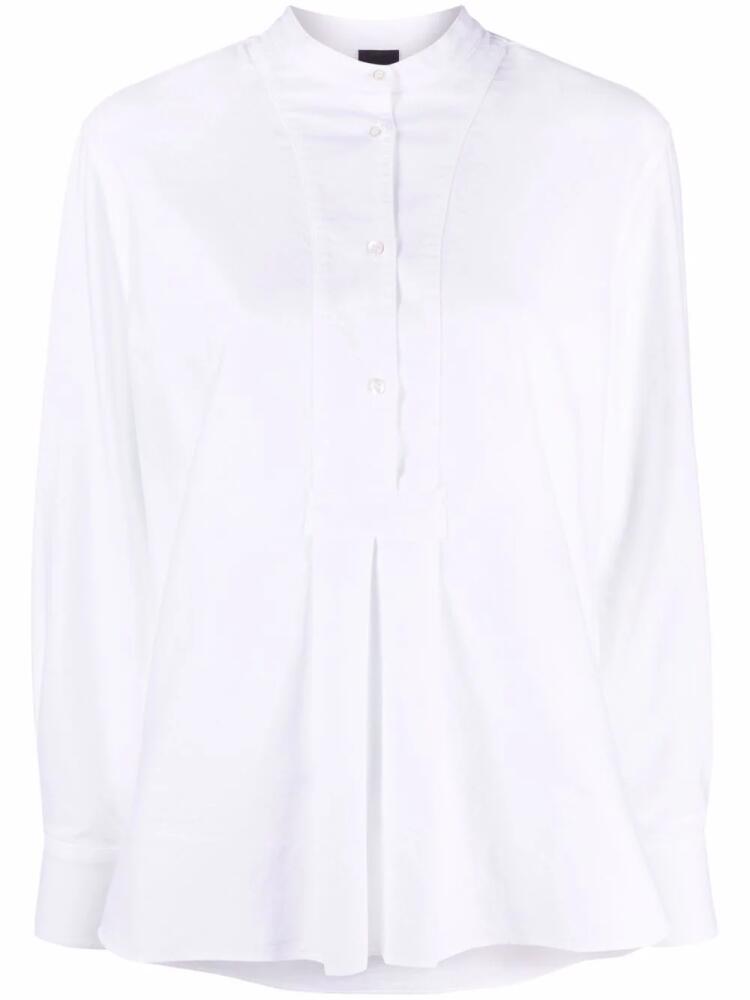 ASPESI Mandarin-collar cotton blouse - White Cover