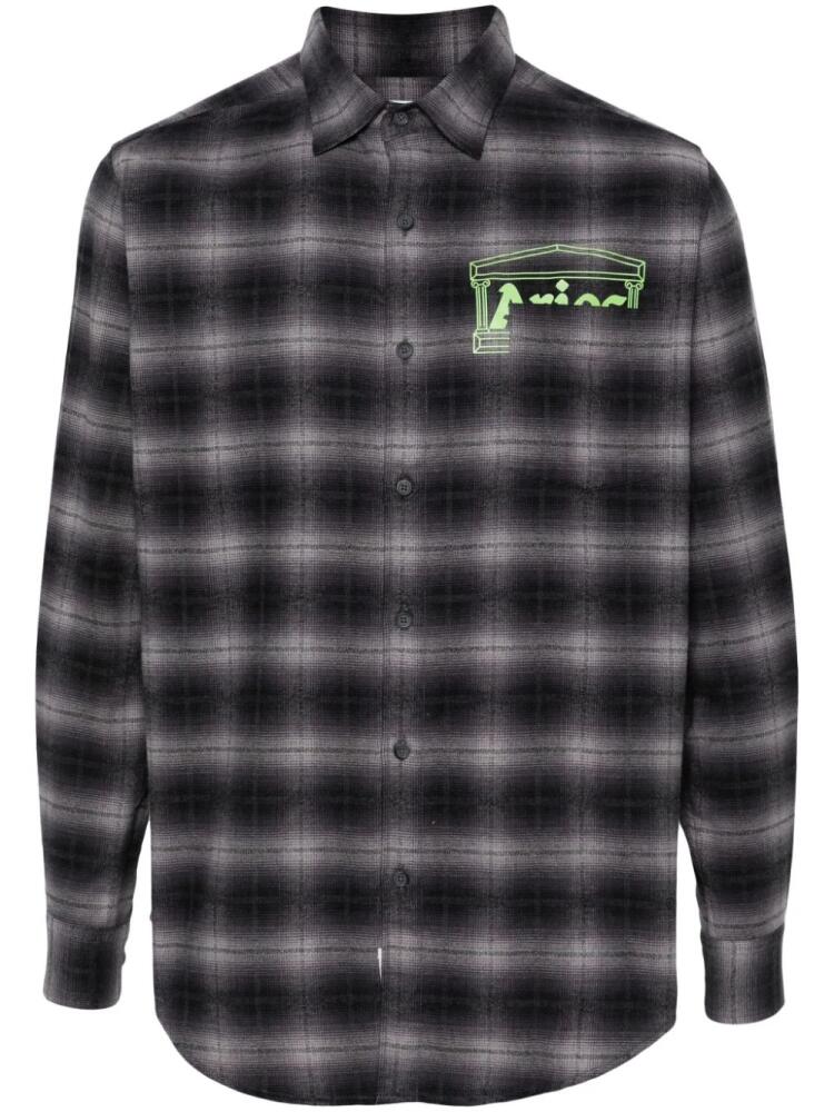 Aries plaid-check flannel shirt - Black Cover