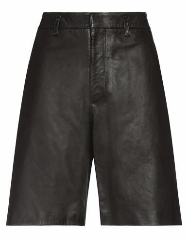 Lemaire Woman Shorts & Bermuda Shorts Dark brown Calfskin Cover