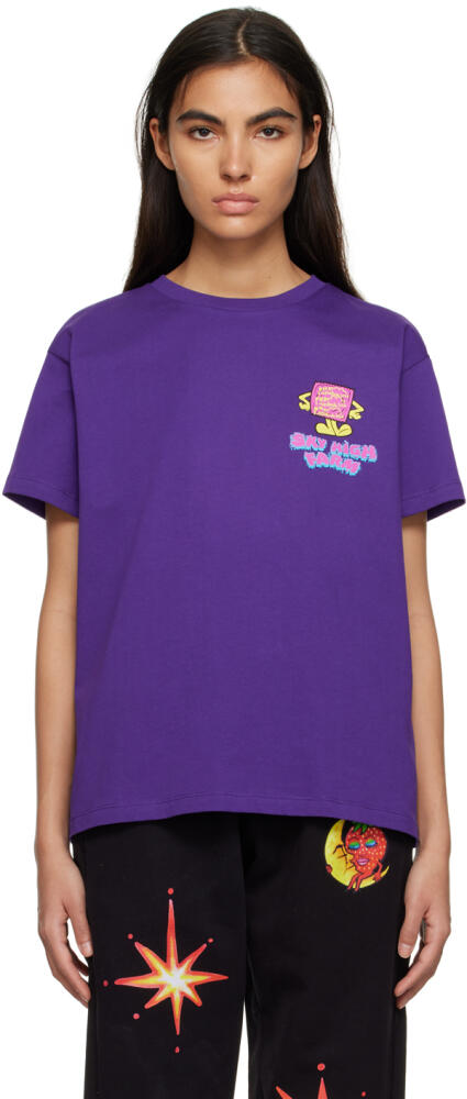 Sky High Farm Workwear Purple 'Safety First' T-Shirt Cover