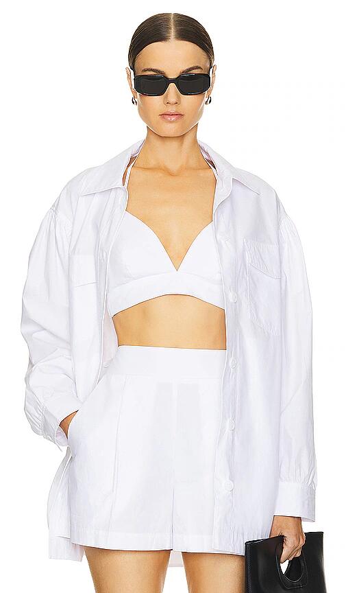 Susana Monaco Poplin Shirt in White Cover