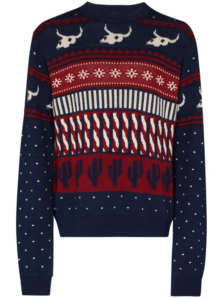 Alanui X-Mas Eve Fairisle jumper - Blue Cover