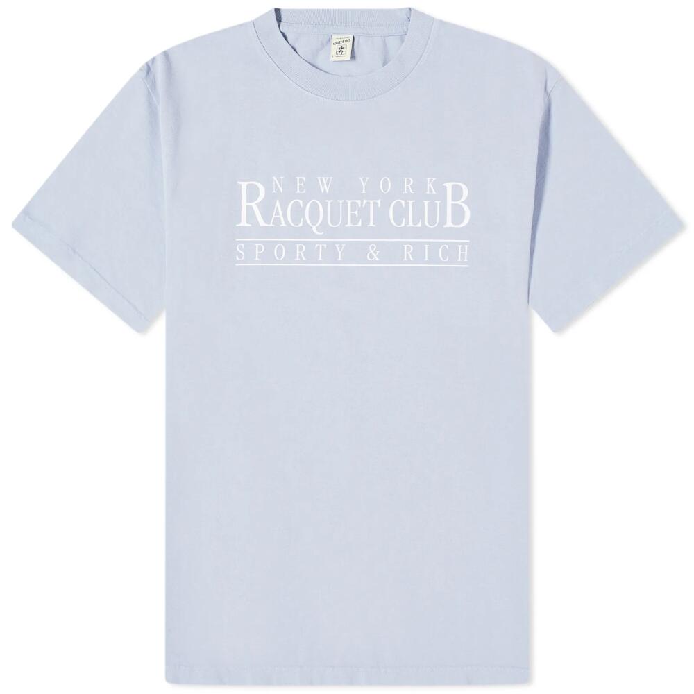 Sporty & Rich NY Racquet Club T-Shirt in Washed Periwinkle Cover