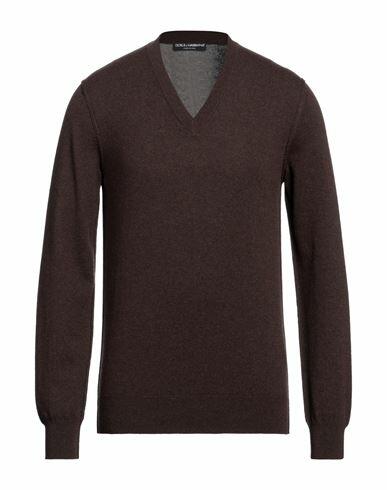 Dolce & gabbana Man Sweater Dark brown Cashmere Cover