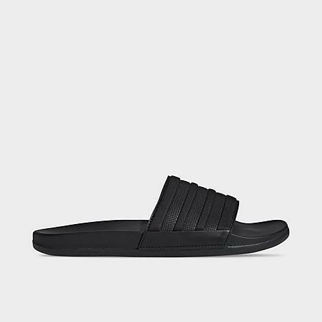 Adidas Men's adilette Comfort Slide Sandals in Black/Black Cover