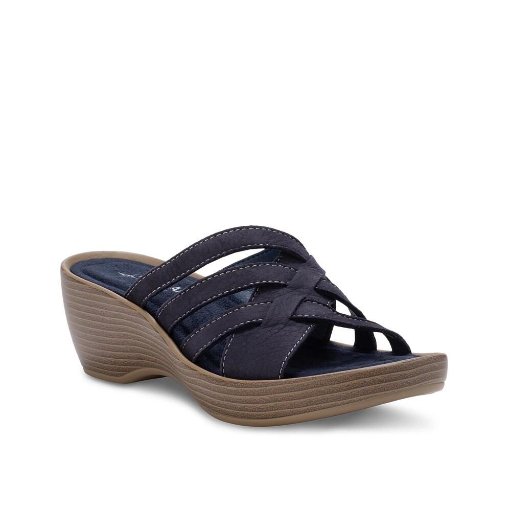 Eastland Poppy Wedge Sandal | Women's | Navy Cover