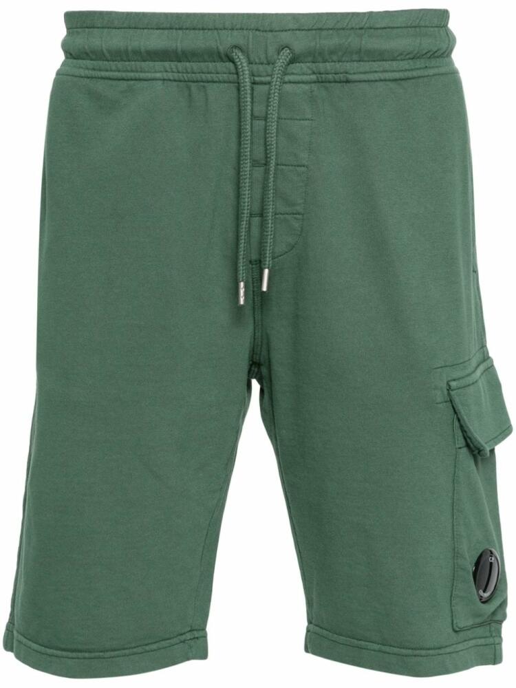 C.P. Company Lens-detail jersey shorts - Green Cover