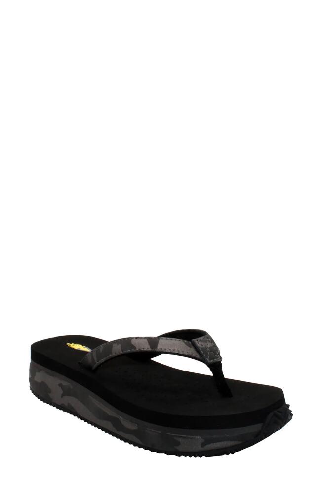 Volatile Untamed Flip Flop in Black Camo Cover