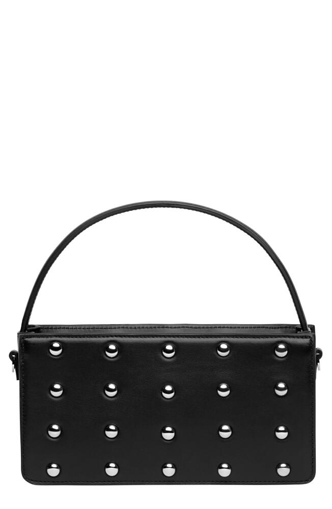 LISELLE KISS Logan Studded Leather Top Handle Bag in Black/Silver Cover