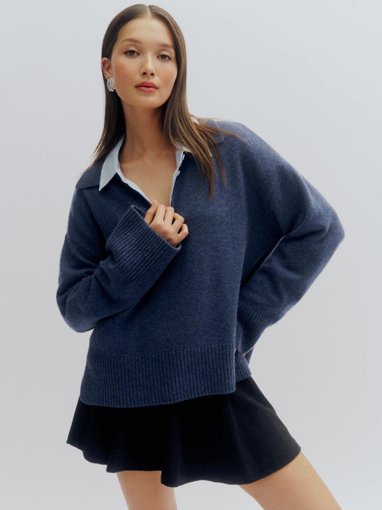 Reformation Sawyer Oversized Cashmere Polo Cover