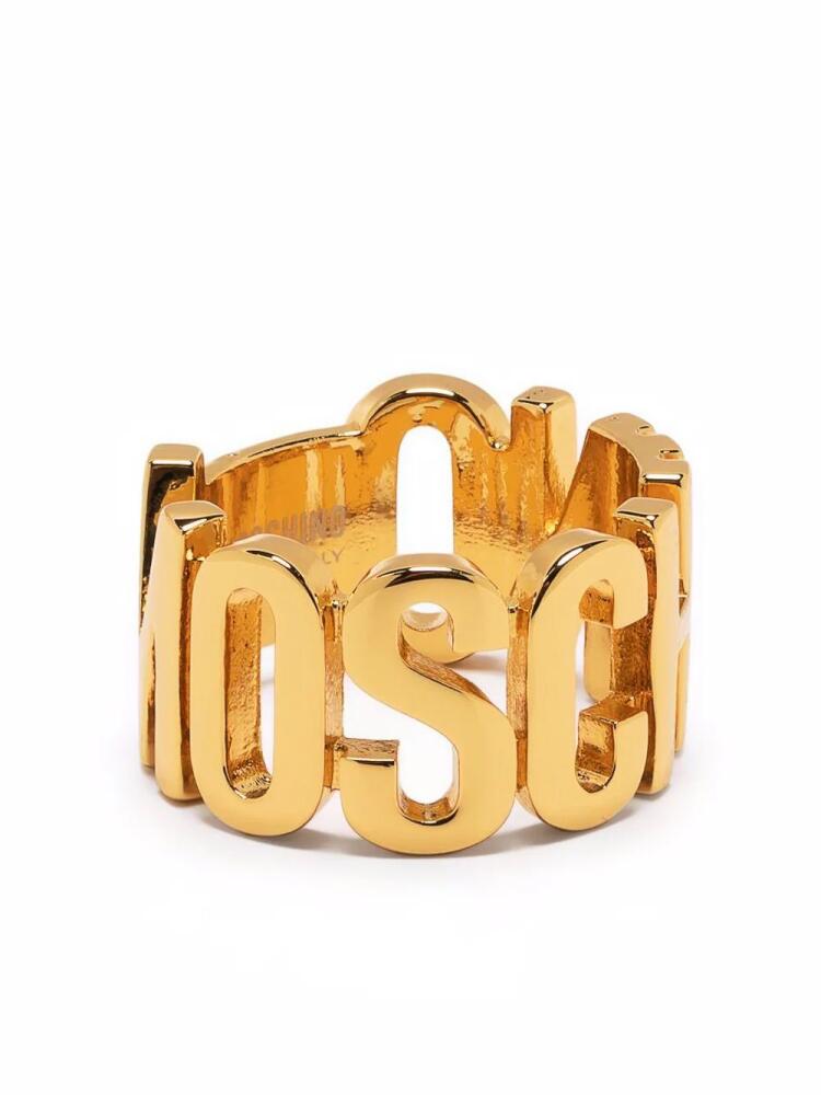 Moschino logo-detail ring - Gold Cover