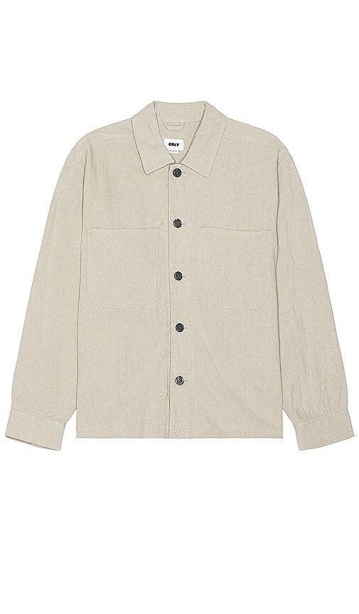 Obey Antonio Utility Shirt Jacket in Nude Cover